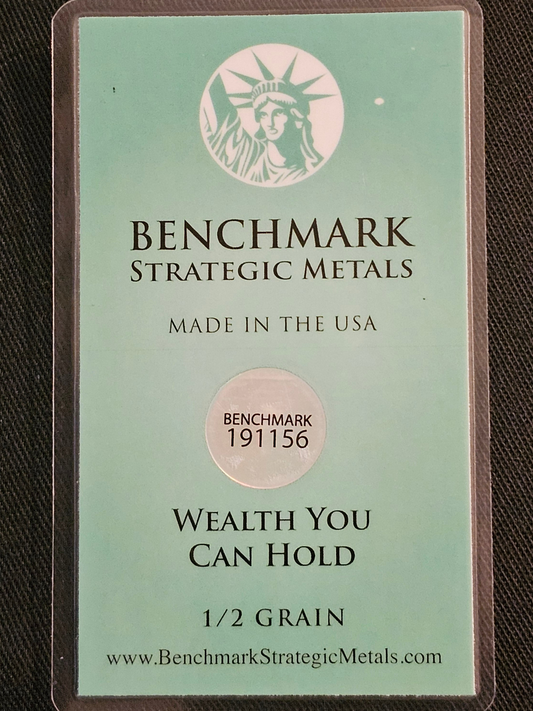 .999 Fine Gold 1/2 GRAIN