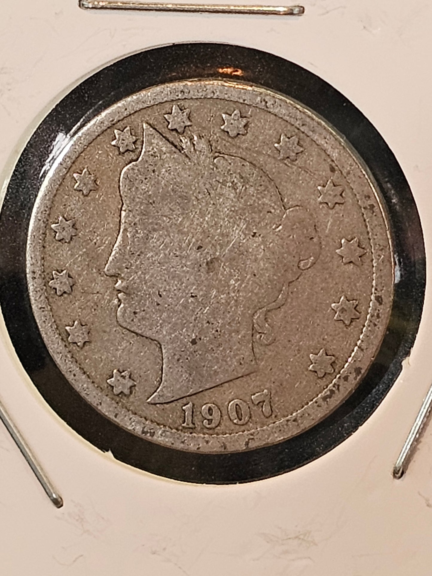 1907 V Nickel VF