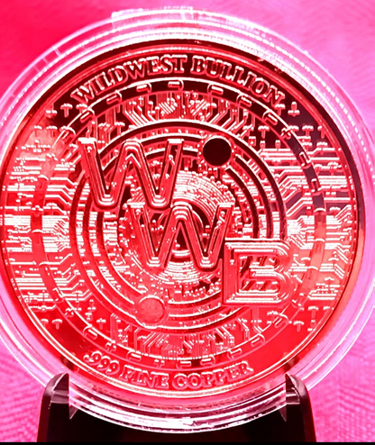 Colorized copper round 1oz .999