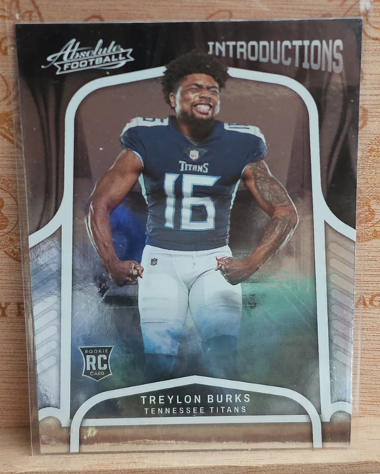 Panini 2022 Absolute Football Introductions Treylon Burks Titans Rookie #INT-10
