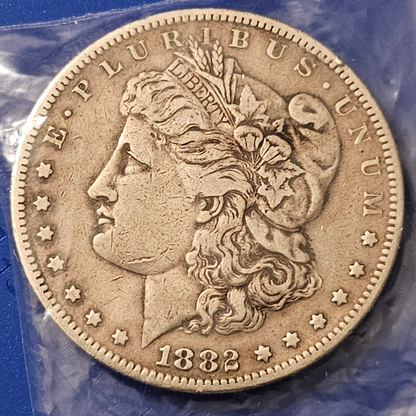 1882 XF Silver Morgan S Dollar