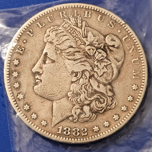 1882 XF Silver Morgan S Dollar